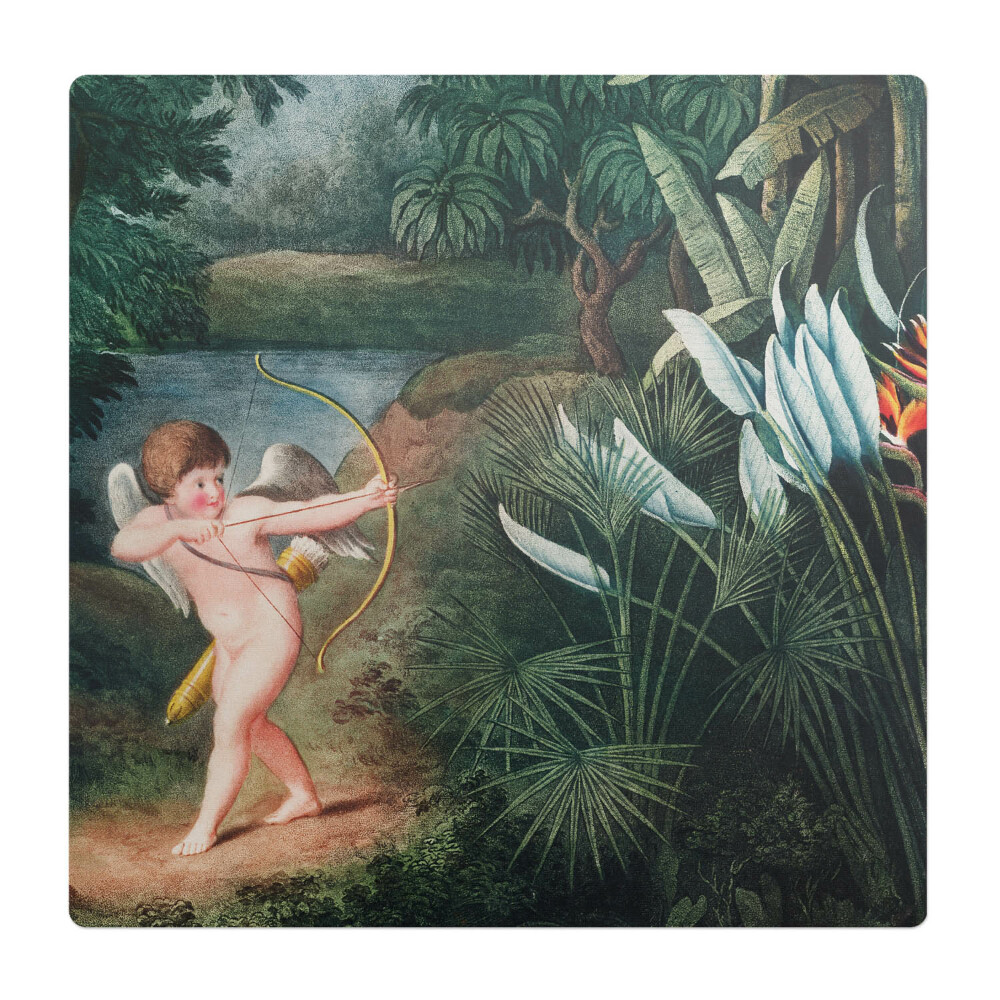 Podložka pod židli Amor mezi květinami