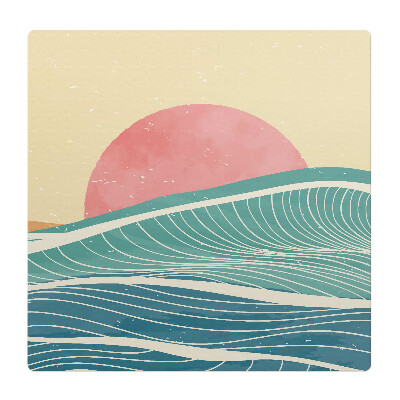 Ochranná podložka na podlahu Vlny a západ slunce