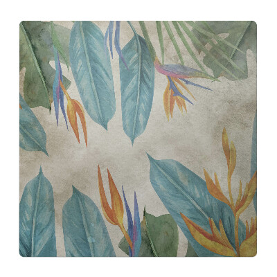 Ochranná podložka na podlahu Exotické listy a květy