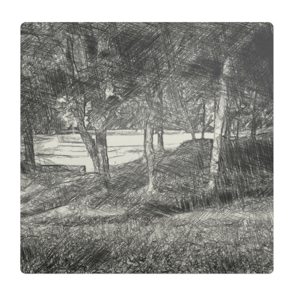 Podložka pod židli Les v náčrtu