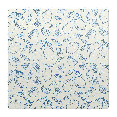 Podložka pod křeslo Citronový retro vzor