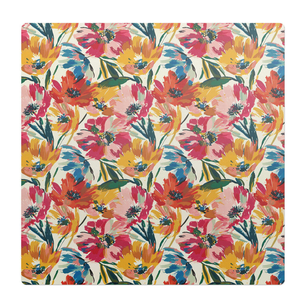 Podložka pod židli Květinový abstraktní vzor