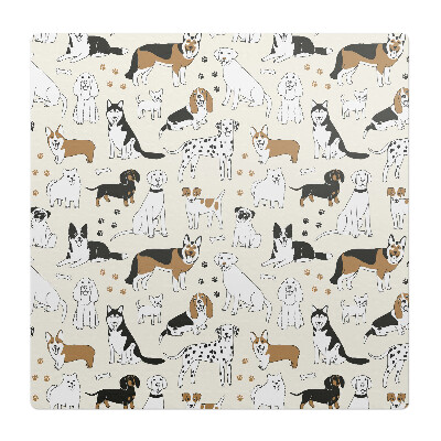 Ochranná podložka pod židli Vzorek se psy