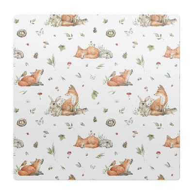 Ochranná podložka na podlahu Vzor lesních zvířat