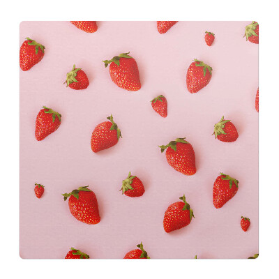 Podložka pod židli Jahody na pastelovém pozadí