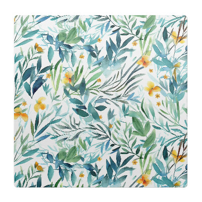 Ochranná podložka pod židli Rostlinný akvarel