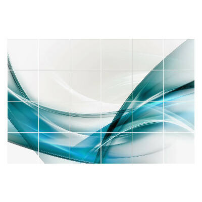 Samolepka na dlaždice Vlny abstraktních čar