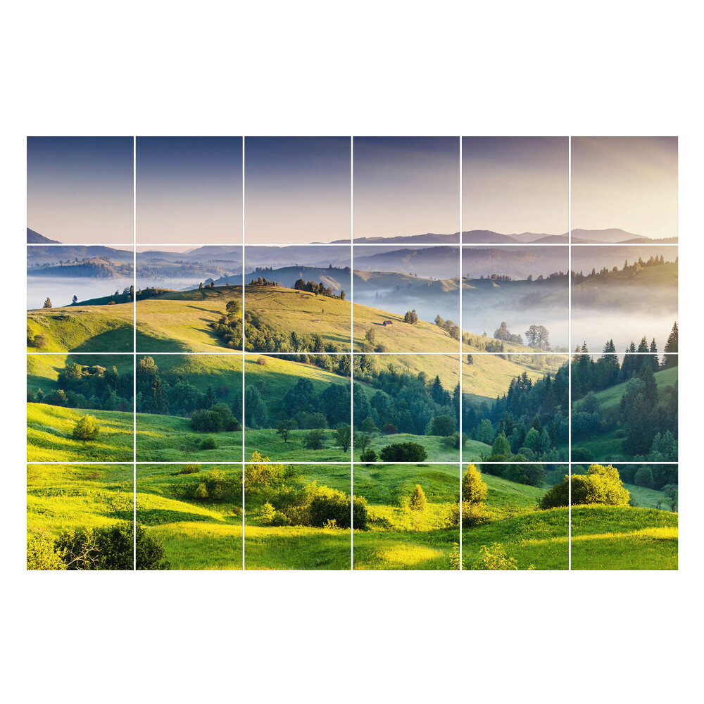 Samolepka na dlaždice Malebná horská krajina