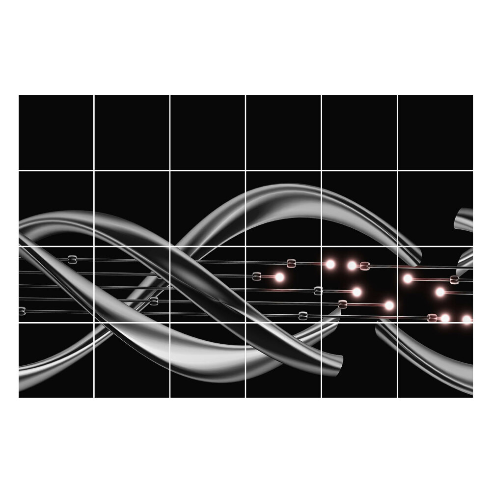 Samolepka na dlaždice Vlnovky s tečkami