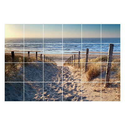 Nálepka na dlaždice Cesta na pláž