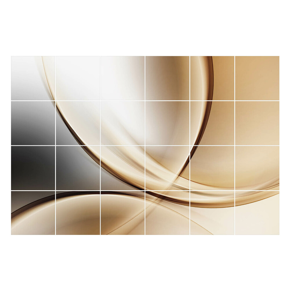 Nálepka na dlaždice Abstraktní vlny a křivky