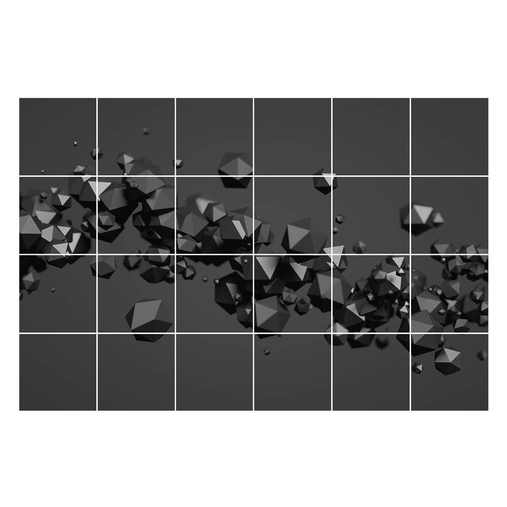 Nálepka na dlaždice Abstraktní 3D tvary