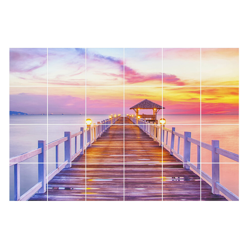 Nálepka na dlaždice Molo nad klidnou vodou