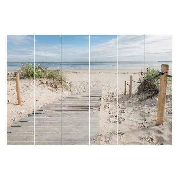 Samolepka na dlaždice Cesta na pláž