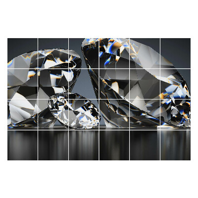 Samolepka na dlaždice Lepkavé diamanty