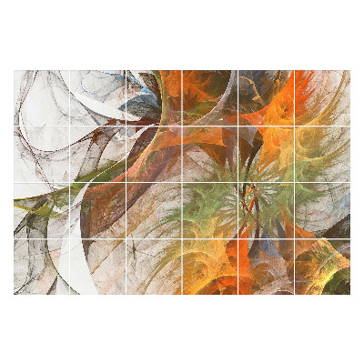 Samolepka na dlaždice Abstraktní fraktální vzor