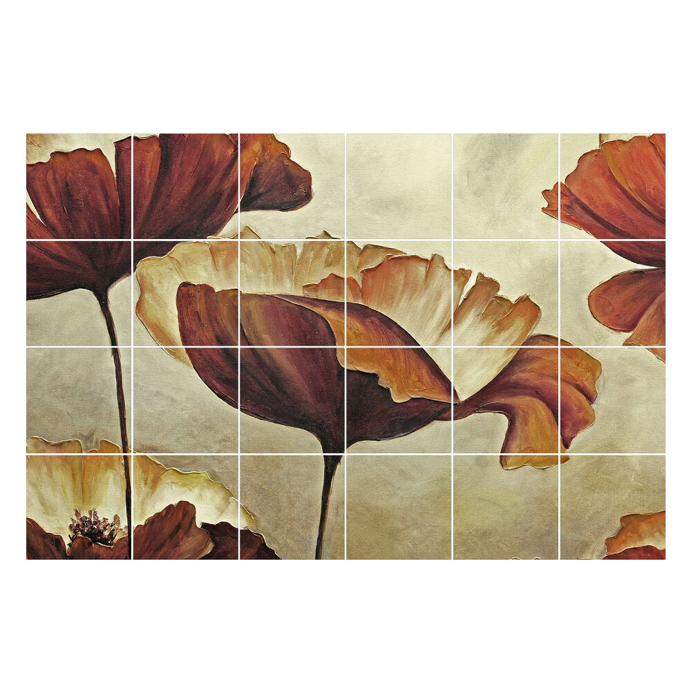 Samolepka na dlaždice Umělecké květinové kompozice