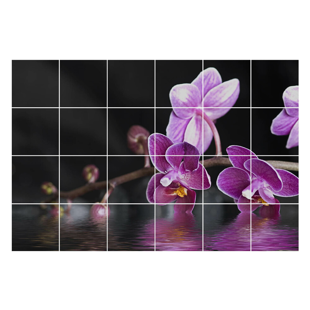 Nálepka na dlaždice Květiny proti vodě