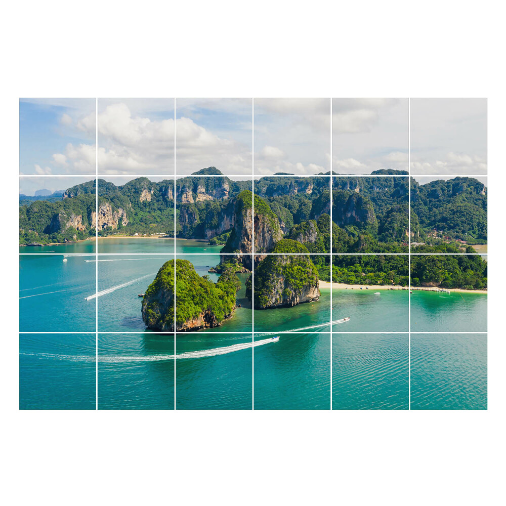 Nálepka na dlaždice Malebné ostrovy a moře