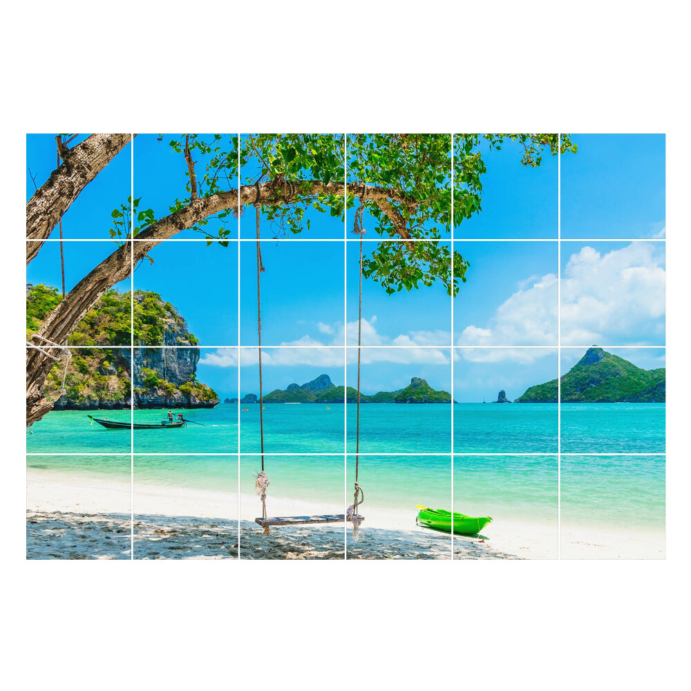 Nálepka na dlaždice Houpačka u moře