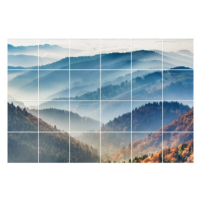 Nálepka na dlaždice Mlhavé horské krajiny