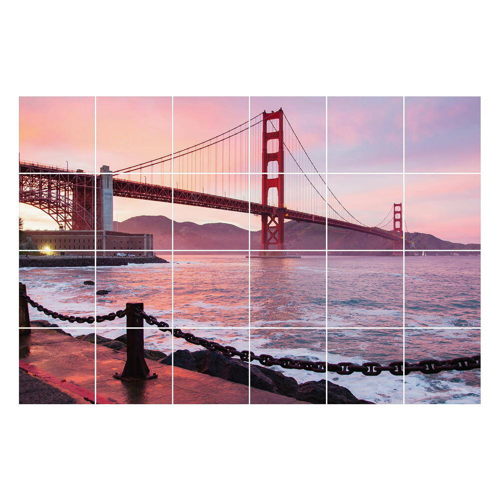 Nálepka na dlaždice Most v západní krajině