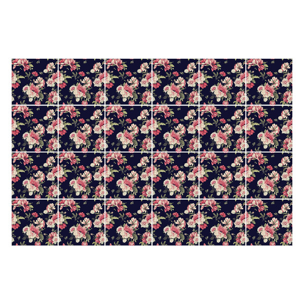 Nálepka na dlaždice Květiny v husté vazbě