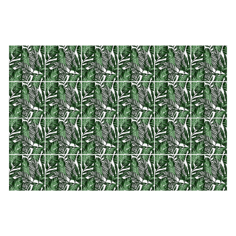 Samolepka na dlaždice Listy v tropickém stylu
