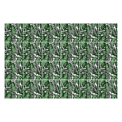 Samolepka na dlaždice Listy v tropickém stylu