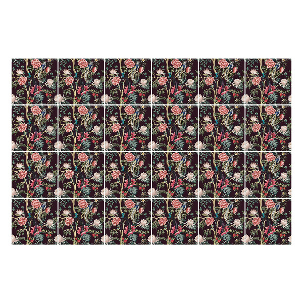 Nálepka na dlaždice Vertikální květinový motiv