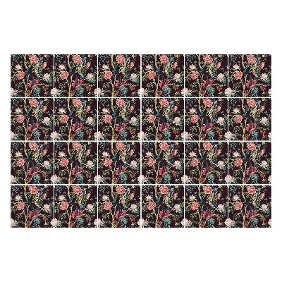 Nálepka na dlaždice Vertikální květinový motiv