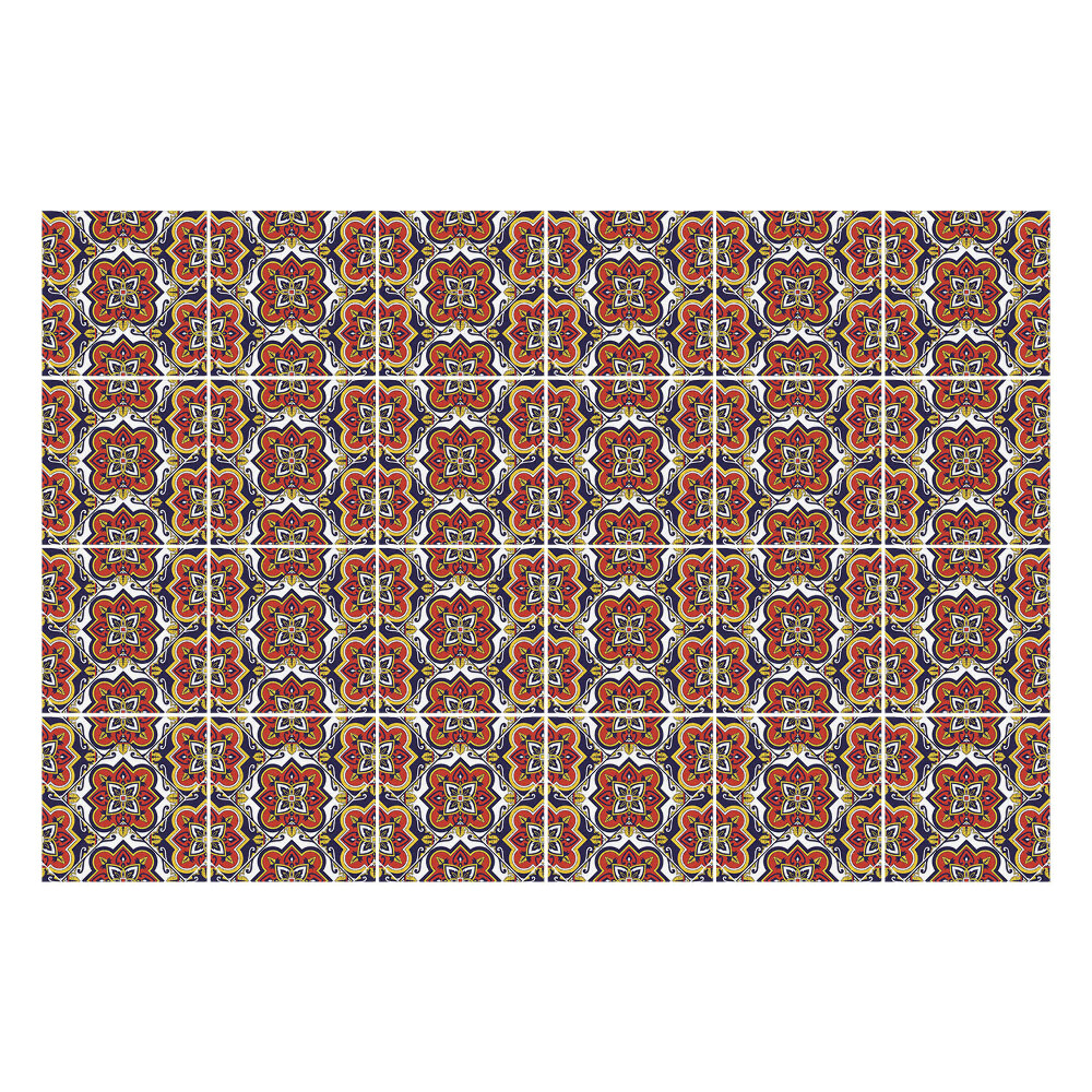 Nálepka na dlaždice Květinové ozdoby v lidovém stylu