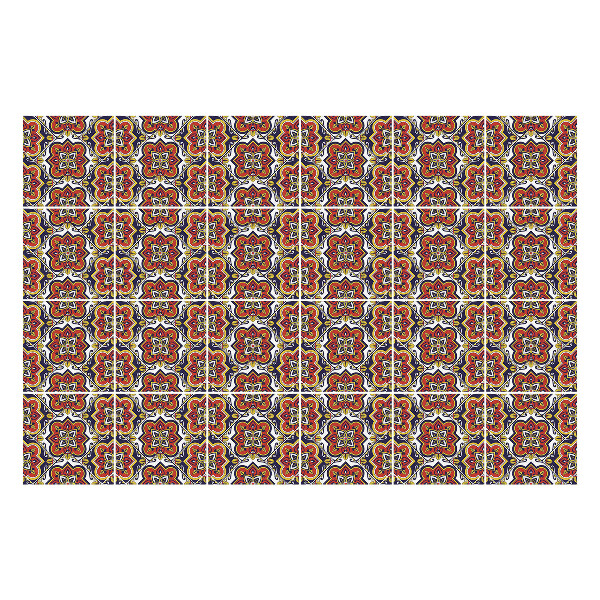 Nálepka na dlaždice Květinové ozdoby v lidovém stylu