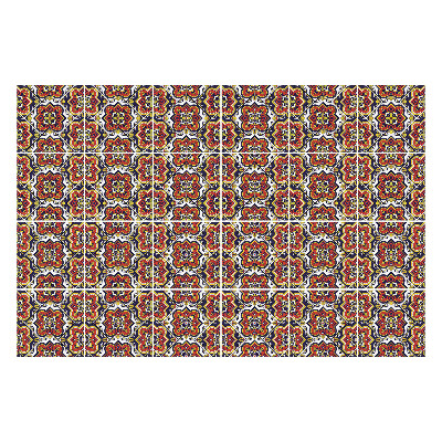 Nálepka na dlaždice Květinové ozdoby v lidovém stylu