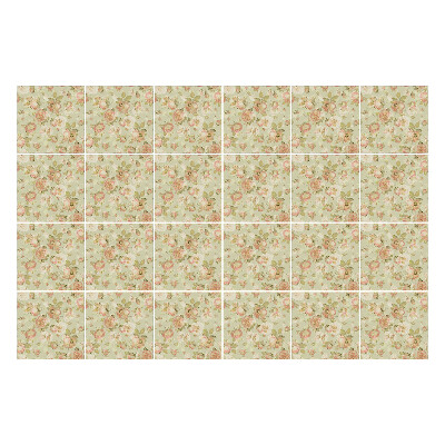 Samolepka na dlaždice Vintage květinový motiv