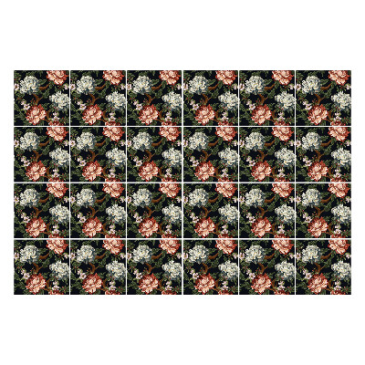 Nálepka na dlaždice Květinový motiv v houští