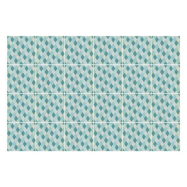 Nálepka na dlaždice Zkřížené tvary v mřížce