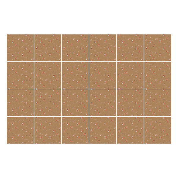 Samolepka na dlaždice Květinový motiv v pozadí