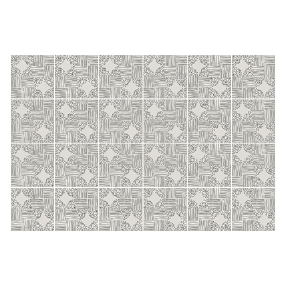 Nálepka na dlaždice Překřížené oblouky v mřížce