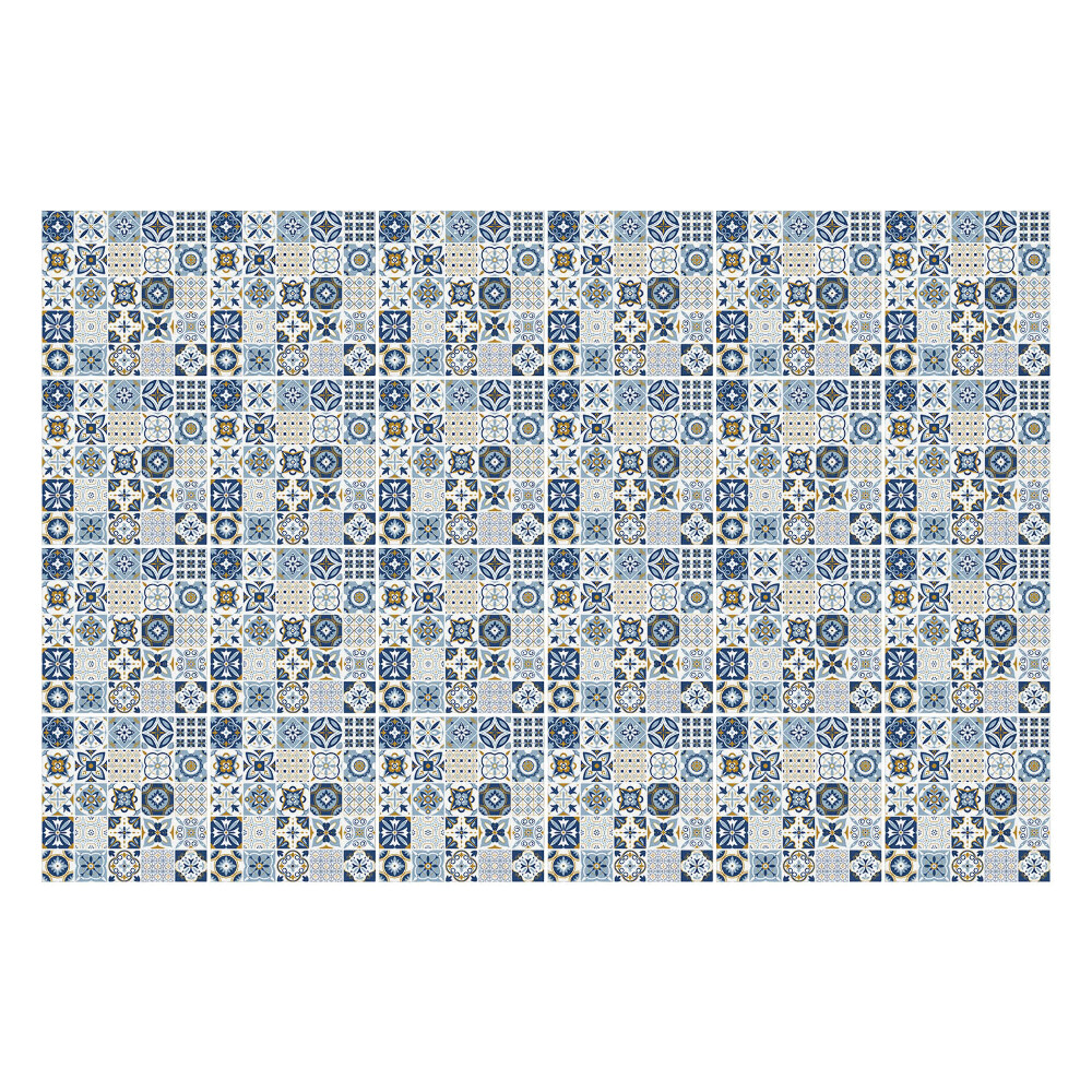 Nálepka na dlaždice Geometrie s květinovým motivem