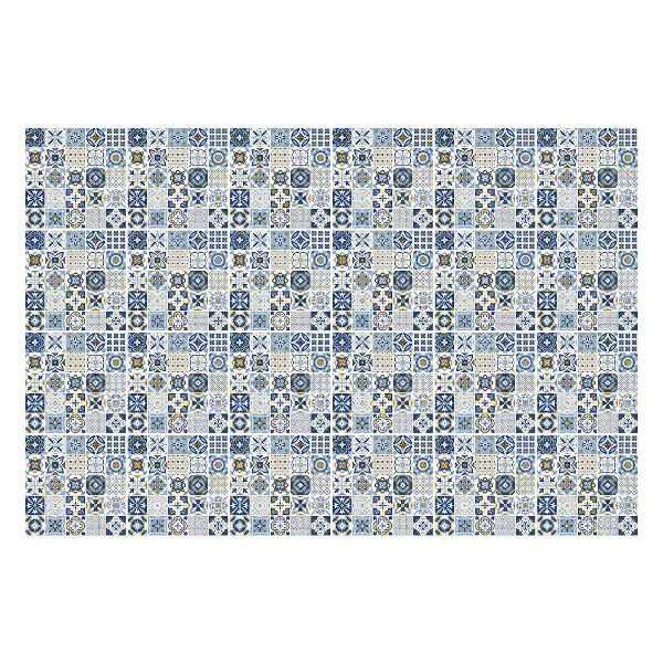 Nálepka na dlaždice Geometrie s květinovým motivem