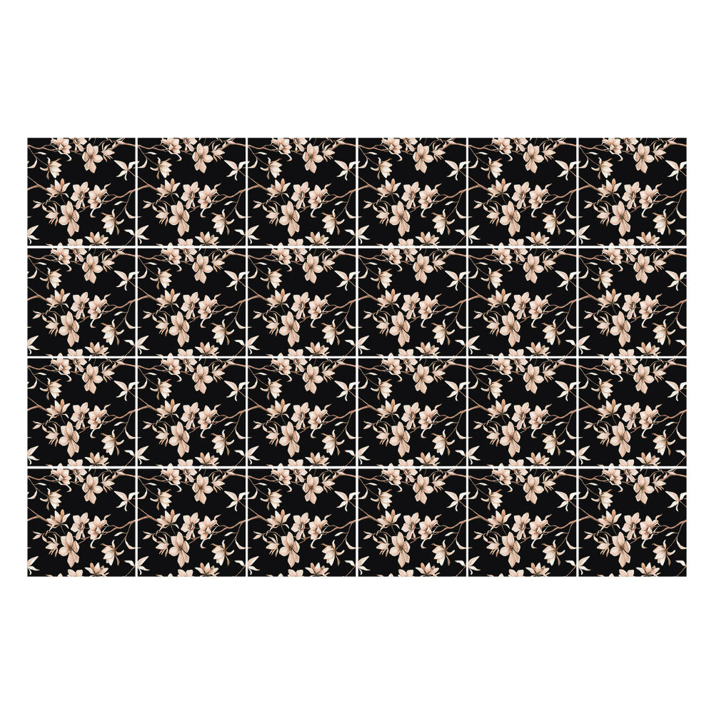 Nálepka na dlaždice Květinový motiv na pozadí