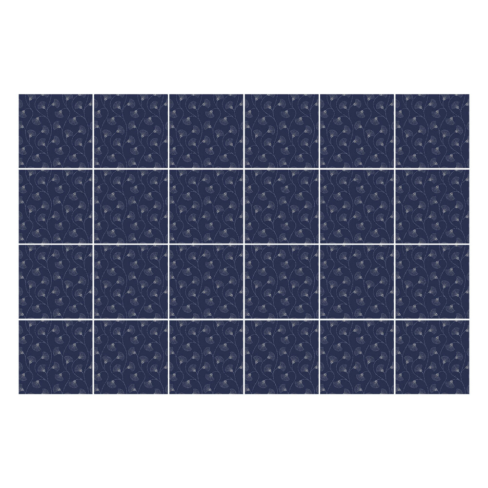 Nálepka na dlaždice Vlny s listy