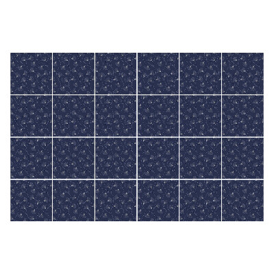 Nálepka na dlaždice Vlny s listy