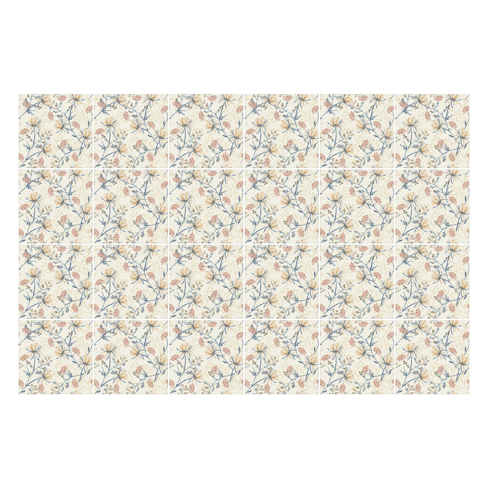 Samolepka na dlaždice Květinový motiv na pozadí