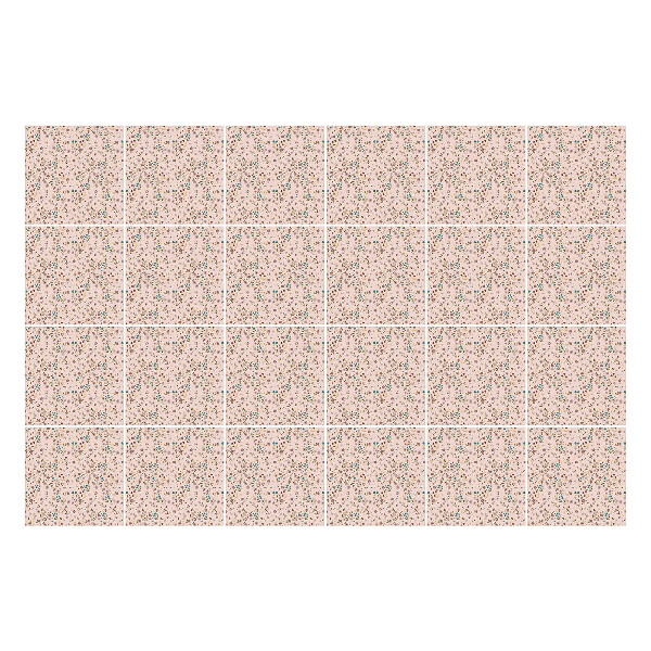 Nálepka na dlaždice Jemné květinové motivy