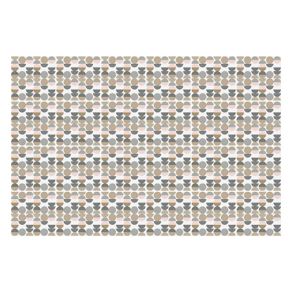 Samolepka na dlaždice Geometrické oválné motivy