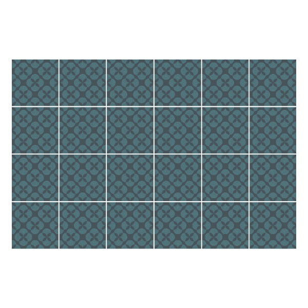 Samolepka na dlaždice Květinový motiv v síťce