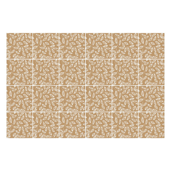 Nálepka na dlaždice Listy v jemném uspořádání