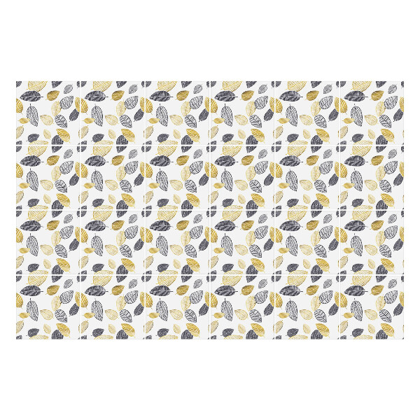 Samolepka na dlaždice Listy v různých tvarech